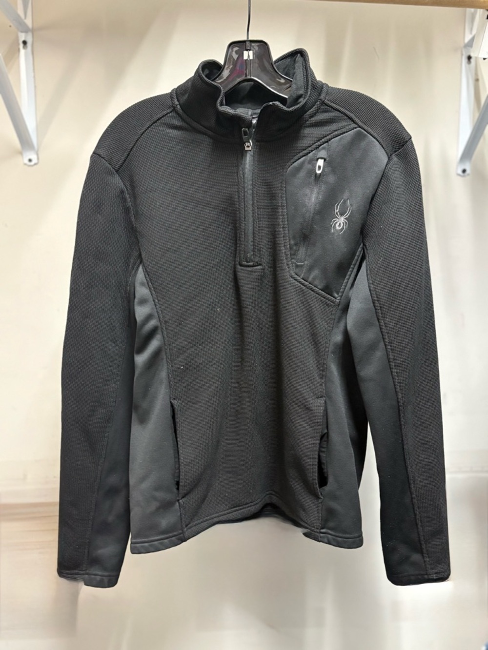 Spyder Men's Black Half-Zip Pullover Jacket
